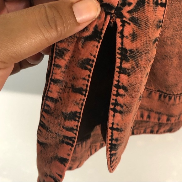 Soft Surroundings Spice Market Burnt Orange Acid Wash Embroidered Tunic - Picture 7 of 15